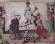 James Ensor Skeletons Flghting for the Body of a Hanged Man (nn03) painting